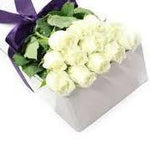 Dozen White Roses Luxury Box