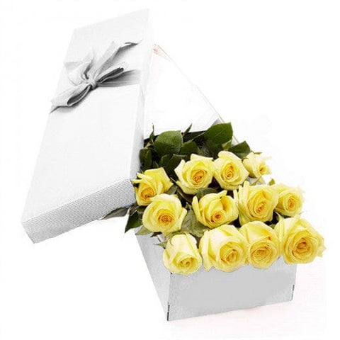 Dozen Yellow Roses Luxury Box