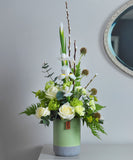 Evie Vase Lettuce Green - Flowers Box London