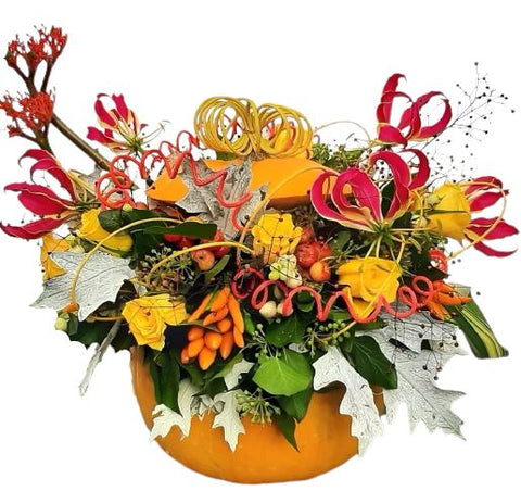 Exotic Pumpkin Arrangement