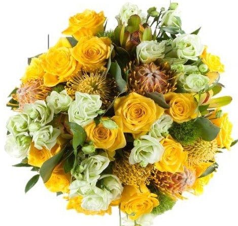 Fabulous Yellow Exotic Bouquet - Flowers Box London