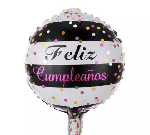 Feliz Cumpleaños Spanish Balloons 10inch - Flowers Box London