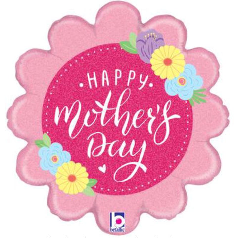 Flower Shape 18 nich Balloon Happy Mother's Day