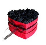 Foam Rose Medium Heart Box - Flowers Box London
