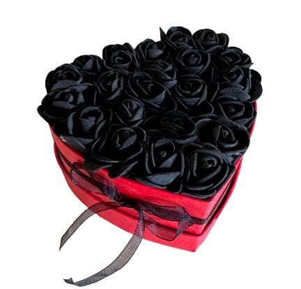 Foam Rose Medium Heart Box