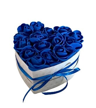 Foam Rose Small Heart Box - Flowers Box London