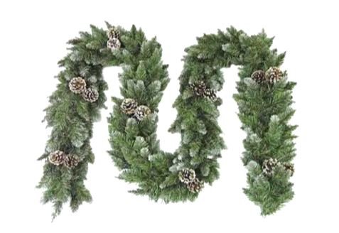 Fresh Spruce with Cones Holiday Garland - Flowers Box London