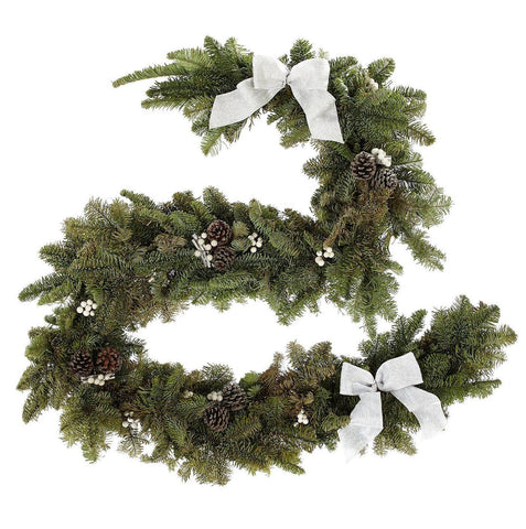 Garland with Cones and White Berry - Flowers Box London