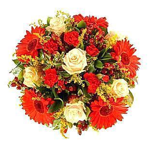 Gerbera & Roses Posy - Flowers Box London