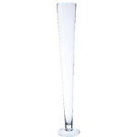Glass Prima Tall Footed Conical Vase