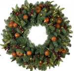 Gold Apple Christmas Wreath - Flowers Box London