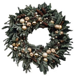Gold Baubles Xmas Wreath - Flowers Box London