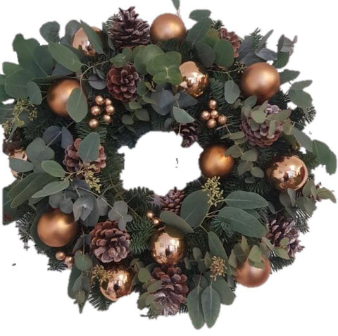 Gold Festive Door Wreath