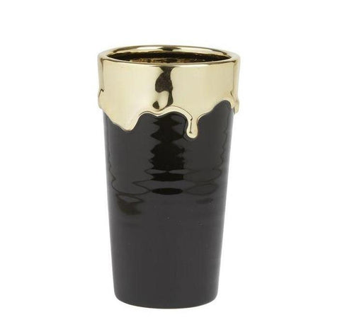 Gold/Black Abajo Vase