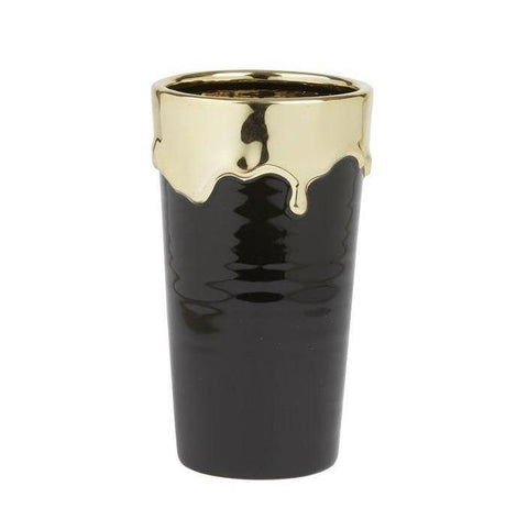 Gold/Black Abajo Vase - Flowers Box London