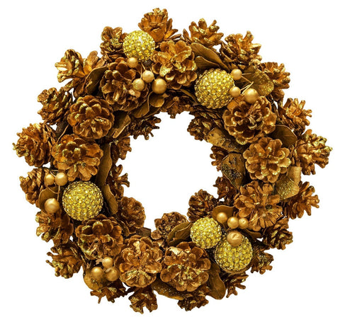Golden Christmas Wreath