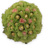 Green Ferrero Rocher Chocolate Bouquet with Roses
