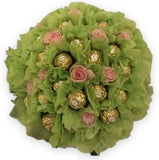 Green Ferrero Rocher Chocolate Bouquet with Roses