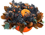 Halloween Black Baby's Breath with Pumpkins - Flowers Box London