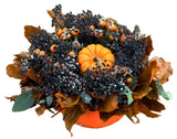 Halloween Black Baby's Breath with Pumpkins