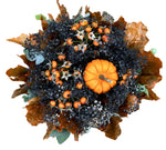 Halloween Black Baby's Breath with Pumpkins