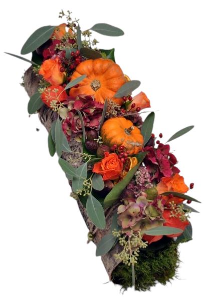 Halloween Nature Cork- boat Arrangement Halloween Nature Cork- boat Arrangement