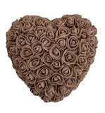Handmade Beige Heart Shape Rose - Flowers Box London