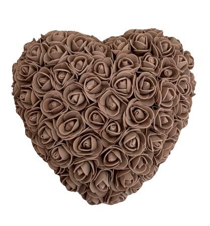 Handmade Beige Heart Shape Rose
