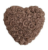 Handmade Beige Heart Shape Rose - Flowers Box London
