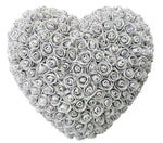 Handmade Grey Heart Shape Rose - Flowers Box London