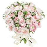 Hanoi Pale Pink Ranunculus with Pittosporum Bouquet - Flowers Box London