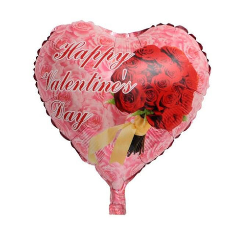 Happy Valentine's Day Pink Heart Balloon (18 inch)