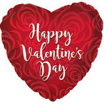 Happy Valentine's Day Rose Petal Balloon (18 inch)