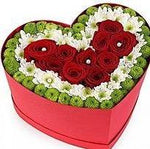 Heart in Heart Flowers Box