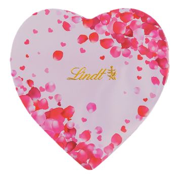 Heart-Shaped packaging of Lindt Lindor milk hearts