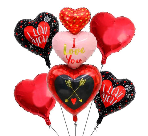 Hearts Balloon Helium Bouquet