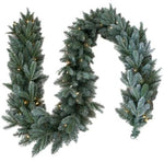 Holiday Fir Natural Garland with Lights - Flowers Box London