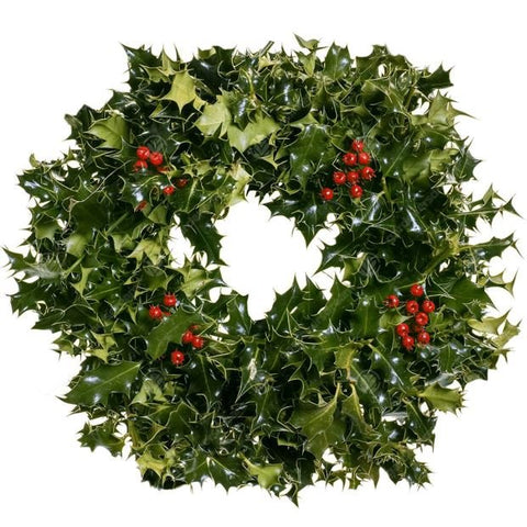 Holly Christmas Wreath - Flowers Box London