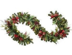 Holly Garland with Red Décor
