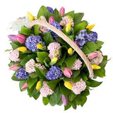 Hyacinth with Tulips Basket