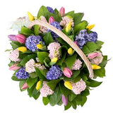 Hyacinth with Tulips Basket - Flowers Box London