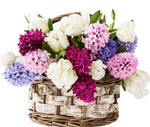 Hyacinths and Peonies Basket