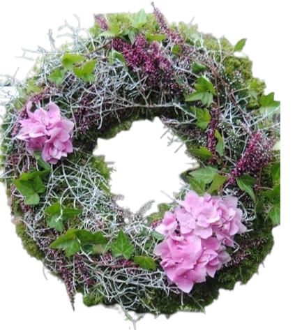 Hydrangea and Heather Door Wreath