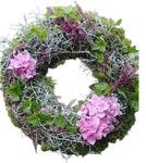 Hydrangea and Heather Door Wreath - Flowers Box London