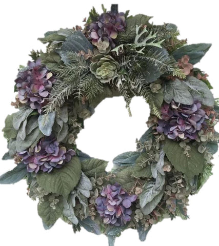 Hydrangea Christmas Wreath