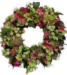 Hydrangea with Hops Autumn Wreath