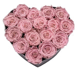 Infinity Roses Luxury Heart Box - Rose Head Ø 7cm - Flowers Box London