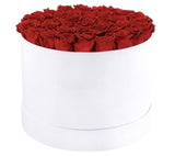 Infinity Roses Round Box - Rose Head Ø 2cm - Flowers Box London
