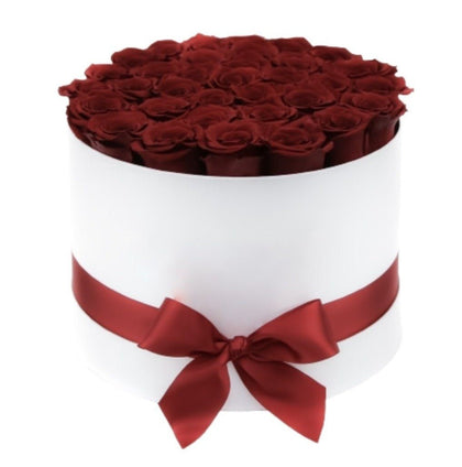 Inifinity Roses Hat Box - Rose Head Ø 3,5 cm - Flowers Box London