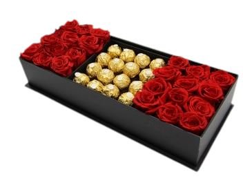 Just For You Roses and Chocolate Box - Flowers Box London